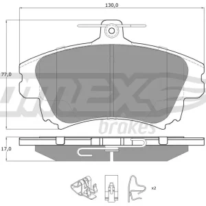Zestaw klocków hamulcowych, hamulce tarczowe TOMEX BRAKES TX 14-03 Ostatnie sztuki