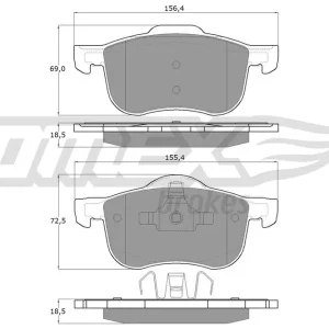 Zestaw klocków hamulcowych, hamulce tarczowe TOMEX BRAKES TX 14-04 Wybór klientów