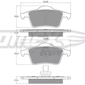 Darmowy zwrot Zestaw klocków hamulcowych, hamulce tarczowe TOMEX BRAKES TX 14-05