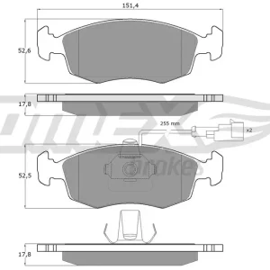 Kup teraz Zestaw klocków hamulcowych, hamulce tarczowe TOMEX BRAKES TX 14-11