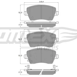 Zestaw klocków hamulcowych, hamulce tarczowe TOMEX BRAKES TX 14-161 Kup online