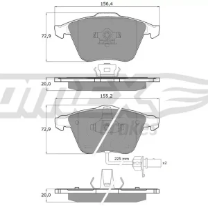 Zestaw klocków hamulcowych, hamulce tarczowe TOMEX BRAKES TX 14-23 Szybka dostawa