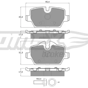 Popularny Zestaw klocków hamulcowych, hamulce tarczowe TOMEX BRAKES TX 14-34