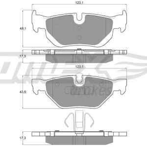 Popularny Zestaw klocków hamulcowych, hamulce tarczowe TOMEX BRAKES TX 14-36