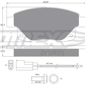 Oferta Zestaw klocków hamulcowych, hamulce tarczowe TOMEX BRAKES TX 14-75
