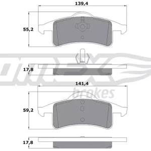 Kup online Zestaw klocków hamulcowych, hamulce tarczowe TOMEX BRAKES TX 14-90