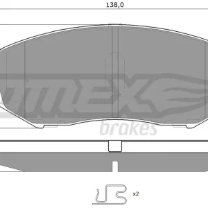Bezpieczna płatność Zestaw klocków hamulcowych, hamulce tarczowe TOMEX BRAKES TX 14-92