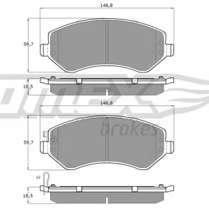 Do wyczerpania zapasów Zestaw klocków hamulcowych, hamulce tarczowe TOMEX BRAKES TX 14-93