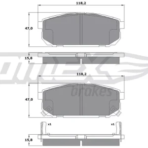 Najlepsza cena Zestaw klocków hamulcowych, hamulce tarczowe TOMEX BRAKES TX 14-95