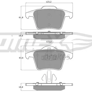 Do wyczerpania zapasów Zestaw klocków hamulcowych, hamulce tarczowe TOMEX BRAKES TX 14-07