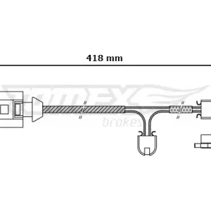 Styk ostrzegawczy, zużycie okładzin hamulcowych TOMEX BRAKES TX 30-51 Okazja