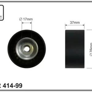 Oferta rolka kierunkowa / prowadząca, pasek klinowy zębaty CAFFARO 414-99